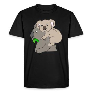 Koala Koala ours - T-shirt Premium bio Homme - noir - Devant - Nico (187cm)