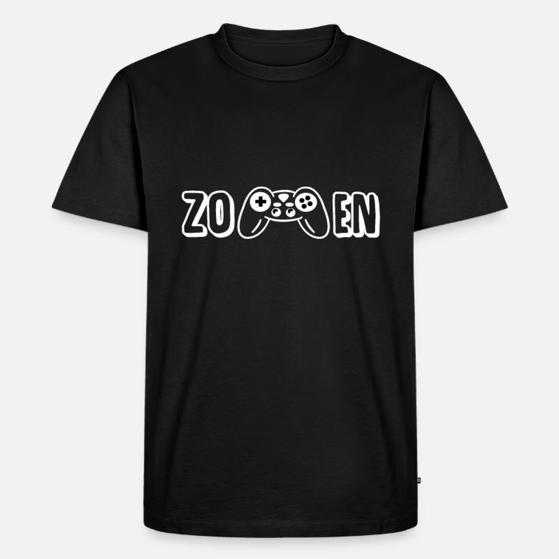 Zocken - Männer Premium Bio T-Shirt - Schwarz