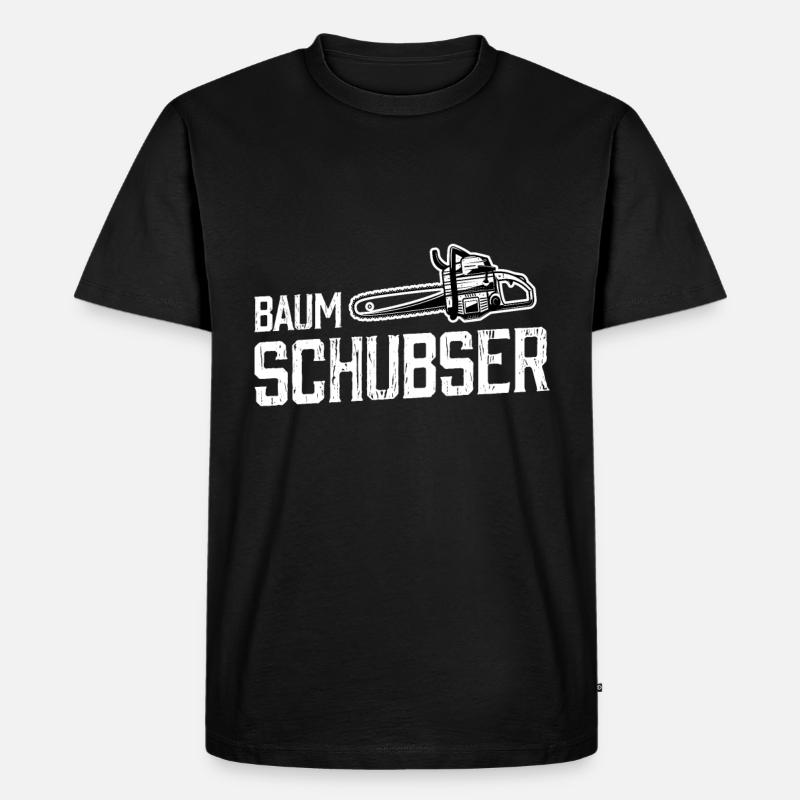Baum Schubser - Männer Premium Bio T-Shirt - Schwarz