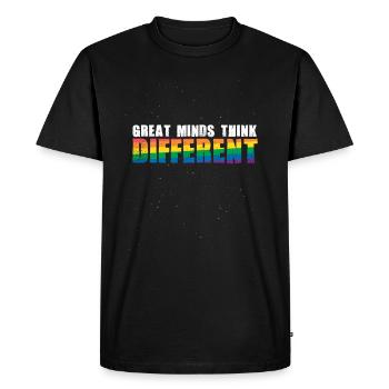 Great minds think different - Men's Premium Organic T-Shirt - black - Front - Nico (187cm)