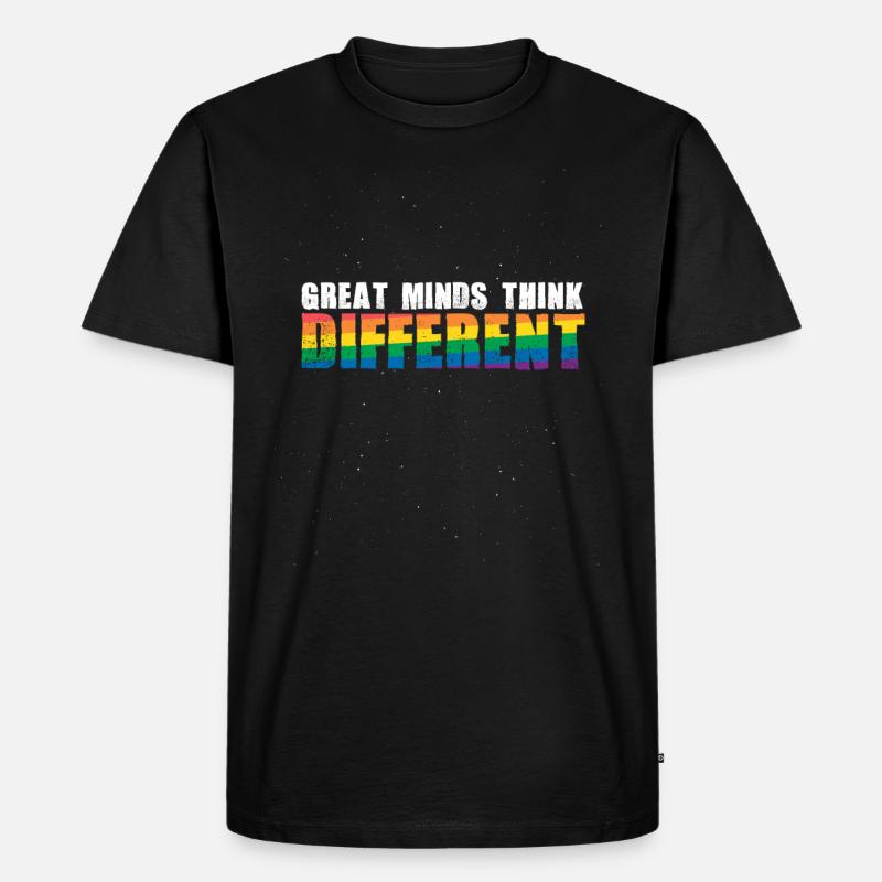 Great minds think different - Männer Premium Bio T-Shirt - Schwarz