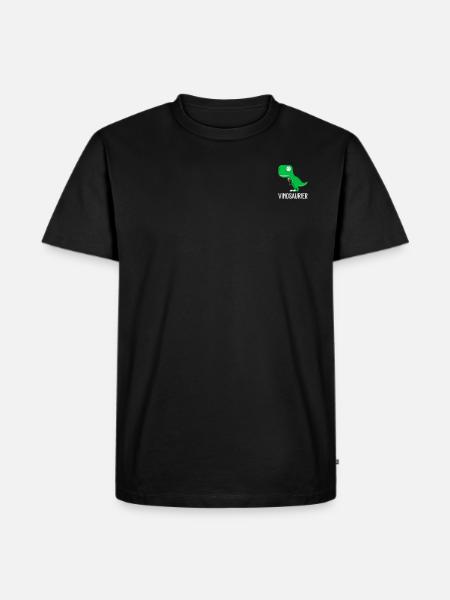 Vinosaurier - Männer Premium Bio T-Shirt - Schwarz