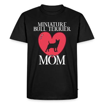 miniature bull terrier mom miniature bull terrier - Men's Premium Organic T-Shirt - black - Front - Nico (187cm)