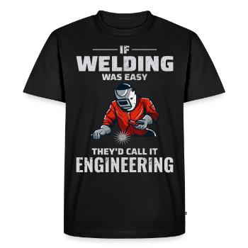 Soudeur Métal Construction Ferronnerie - T-shirt Premium bio Homme - noir - Devant - Nico (187cm)