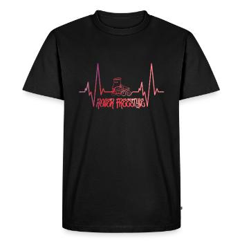 Roller Freestyle heartbeat - Men's Premium Organic T-Shirt - black - Front - Nico (187cm)