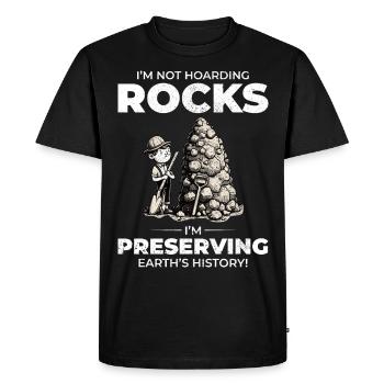 Collecte de roches Géologie collectrice Sciences de la Terre - T-shirt Premium bio Homme - noir - Devant - Nico (187cm)