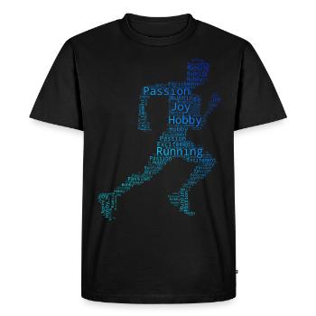 Laufen Running Joggen Jogging Rennen Cross Country - Men's Premium Organic T-Shirt - black - Front - Nico (187cm)
