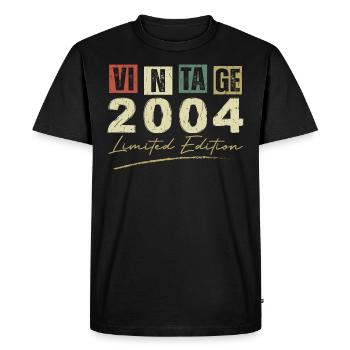 Vintage 2004 Original Cadeau Anniversaire 2004 - T-shirt Premium bio Homme - noir - Devant - Nico (187cm)