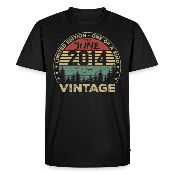 Gift June 2014 Birthday June 2014 June 2014 - Men's Premium Organic T-Shirt - black - Front - Nico (187cm)