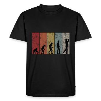 Golf Golfer Golfer Retro Evolution Golfing - Men's Premium Organic T-Shirt - black - Front - Nico (187cm)
