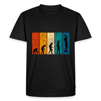 Basket basket basket basketball basketteur basketteur - T-shirt Premium bio Homme - noir - Devant - Nico (187cm)