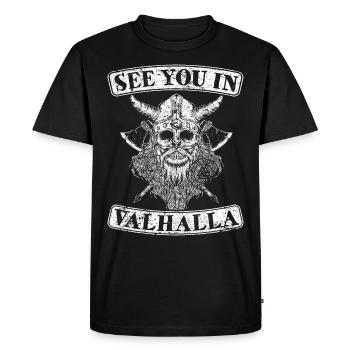 Lac You In Valhalla Viking Mythologie nordique - T-shirt Premium bio Homme - noir - Devant - Nico (187cm)