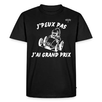 je peux pas j'ai grand prix - T-shirt Premium bio Homme - noir - Devant - Nico (187cm)