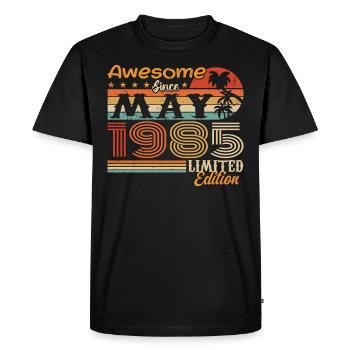 May 1985 - Year 1985 Jubilee - May 1985 - Men's Premium Organic T-Shirt - black - Front - Nico (187cm)