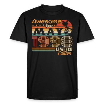 May 1998 - Year 1998 Jubilee - May 1998 - Men's Premium Organic T-Shirt - black - Front - Nico (187cm)