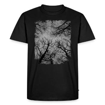 Dark Forest, Dark Woods, Nature Lovers - Men's Premium Organic T-Shirt - black - Front - Nico (187cm)