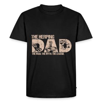 Herping Herpetology Herpetologist Dad Man Saying - Men's Premium Organic T-Shirt - black - Front - Nico (187cm)