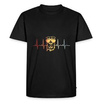 Poules poules poules poules - T-shirt Premium bio Homme - noir - Devant - Nico (187cm)