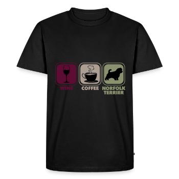 Norfolk Terrier Maman Maman dit drôle drôle - T-shirt Premium bio Homme - noir - Devant - Nico (187cm)