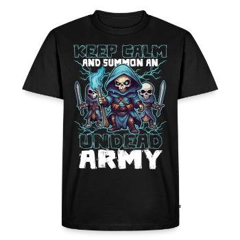 Gaming Gamer PC RPG Rollenspiel Necromancer - T-shirt Premium bio Homme - noir - Devant - Nico (187cm)