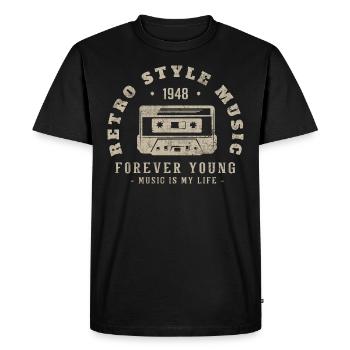Rétro 1948 Cadeau D'anniversaire 1948 vintage 1948 - T-shirt Premium bio Homme - noir - Devant - Nico (187cm)
