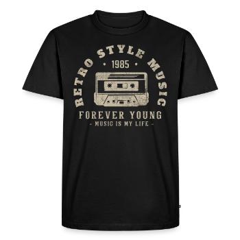 Retro 1985 Birthday Gift 1985 vintage 1985 - Men's Premium Organic T-Shirt - black - Front - Nico (187cm)