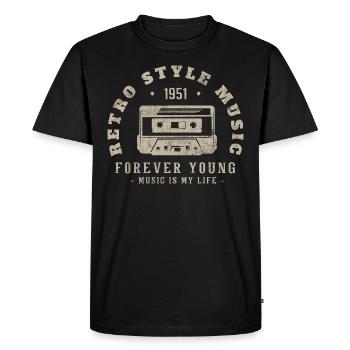 Rétro 1951 Cadeau D'anniversaire 1951 vintage 1951 - T-shirt Premium bio Homme - noir - Devant - Nico (187cm)