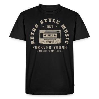 Rétro 1971 Cadeau D'anniversaire 1971 vintage 1971 - T-shirt Premium bio Homme - noir - Devant - Nico (187cm)