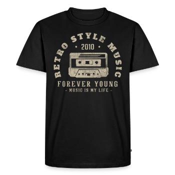 Retro 2010 Birthday Gift 2010 Vintage 2010 - Men's Premium Organic T-Shirt - black - Front - Nico (187cm)