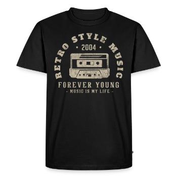 Retro 2004 Birthday Gift 2004 Vintage 2004 - Men's Premium Organic T-Shirt - black - Front - Nico (187cm)