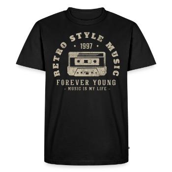Rétro 1997 Cadeau D'anniversaire 1997 vintage 1997 - T-shirt Premium bio Homme - noir - Devant - Nico (187cm)