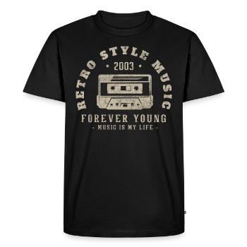 Rétro 2003 Cadeau D'anniversaire 2003 vintage 2003 - T-shirt Premium bio Homme - noir - Devant - Nico (187cm)