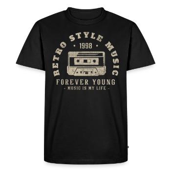 Retro 1998 Birthday Gift 1998 Vintage 1998 - Men's Premium Organic T-Shirt - black - Front - Nico (187cm)