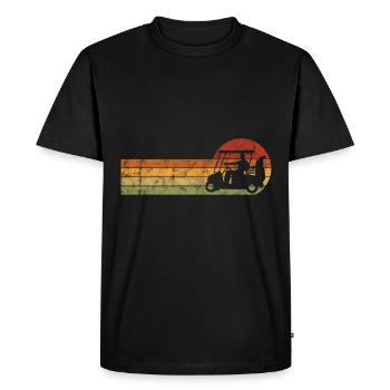 Golfcart rétro Golf club GolfBall Golf - T-shirt Premium bio Homme - noir - Devant - Nico (187cm)