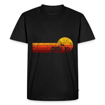 Motocyclistes Chopper Bobber retro moto - T-shirt Premium bio Homme - noir - Devant - Nico (187cm)