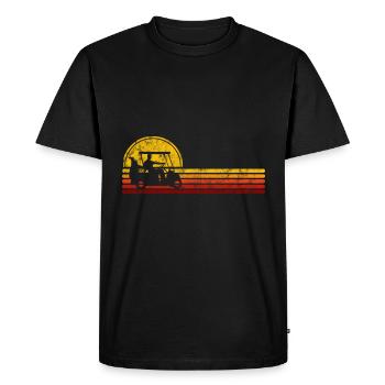 Golfcarter Golfball Rétro Golf Club golf - T-shirt Premium bio Homme - noir - Devant - Nico (187cm)