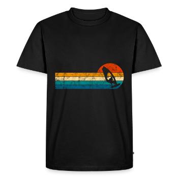 Windsurfing Windsurfing Windsurfer Retro Surfing - Men's Premium Organic T-Shirt - black - Front - Nico (187cm)