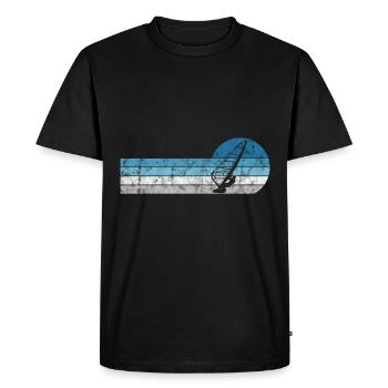 Windsurfing Windsurfer Surfing Windsurfing Retro - Men's Premium Organic T-Shirt - black - Front - Nico (187cm)