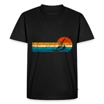 Windsurfing Windsurfer Surfing Windsurfing Retro - Men's Premium Organic T-Shirt - black - Front - Nico (187cm)