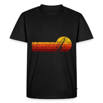 Surfing Windsurfing Windsurfer Retro Windsurfing - Men's Premium Organic T-Shirt - black - Front - Nico (187cm)