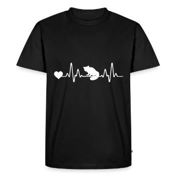 Red panda - Men's Premium Organic T-Shirt - black - Front - Nico (187cm)