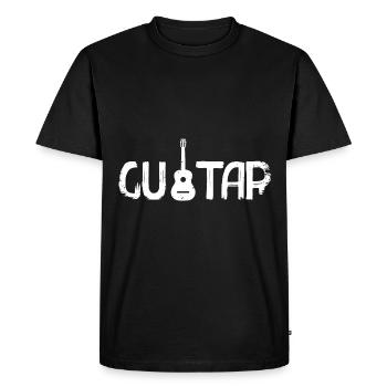 Guitare Rétro - T-shirt Premium bio Homme - noir - Devant - Nico (187cm)
