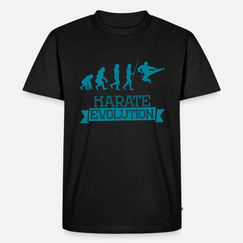 Karate Evolution - Männer Premium Bio T-Shirt - Schwarz