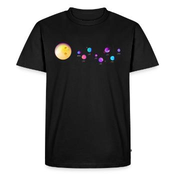 Planètes du système solaire - T-shirt Premium bio Homme - noir - Devant - Nico (187cm)