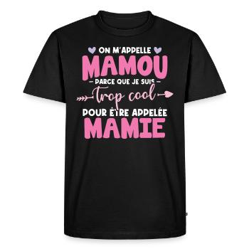 On m'appelle Mamou parce que je suis trop cool - T-shirt Premium bio Homme - noir - Devant - Nico (187cm)