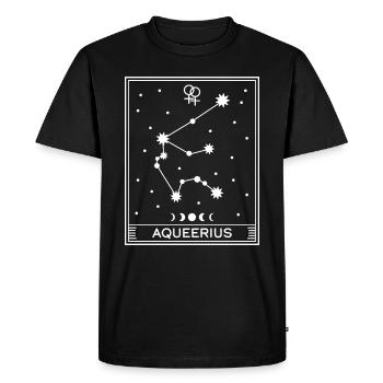 Aqueerius Lesbienne - T-shirt Premium bio Homme - noir - Devant - Nico (187cm)