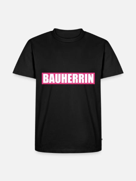 Bauherrin - Männer Premium Bio T-Shirt - Schwarz