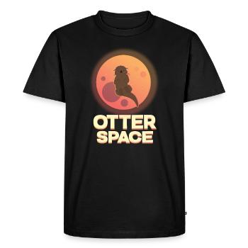OTTER SPACE - T-shirt Premium bio Homme - noir - Devant - Nico (187cm)