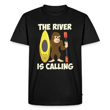 Cadeau drôle de canoë de canoë de kayak de pagaie - T-shirt Premium bio Homme - noir - Devant - Nico (187cm)