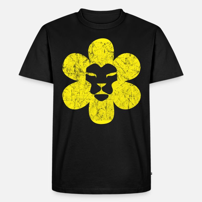 Löwe - Männer Premium Bio T-Shirt - Schwarz